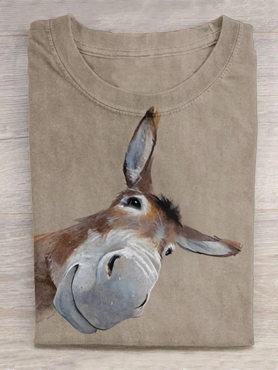 Funny Donkey Art Design T-shirt