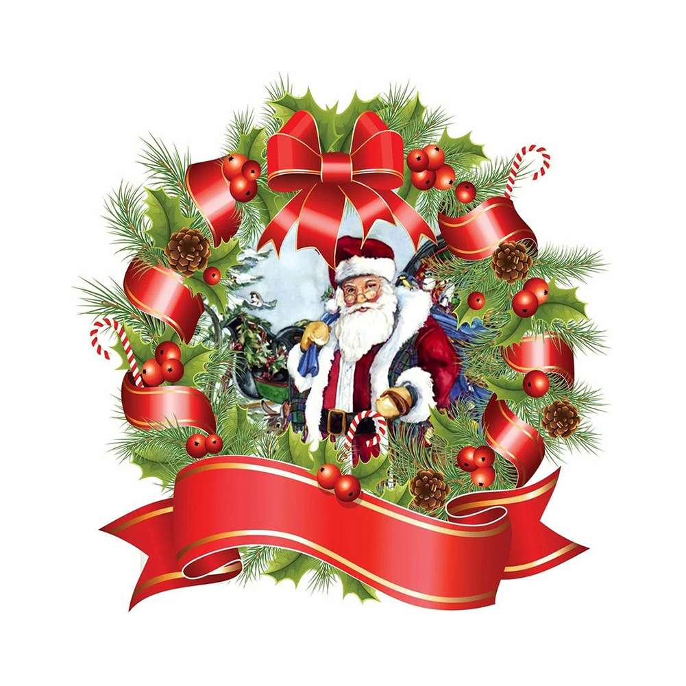

Christmas Wreath - Round Drill Diamond Painting - 40*40CM, 501 Original
