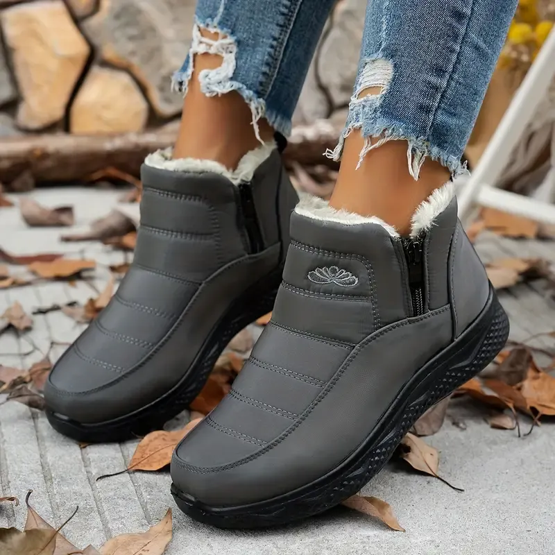 Women's Insulated Snow Boots &ndash; Waterproof. Non-Slip & Fur Lined | Comfortable Warm Winter Shoes for Mature Women