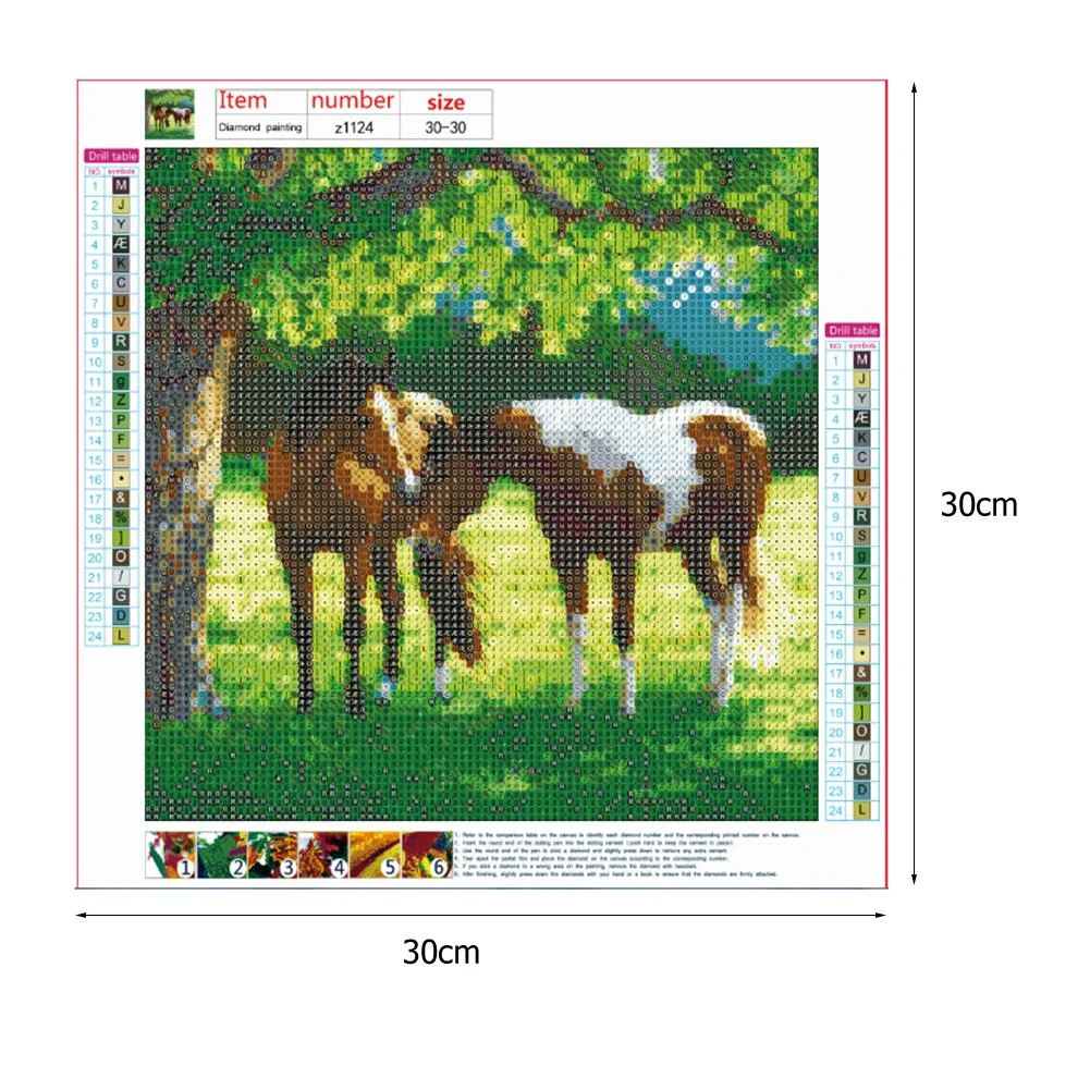 Diamond Painting - Full Round Drill - Horse(30*30cm)