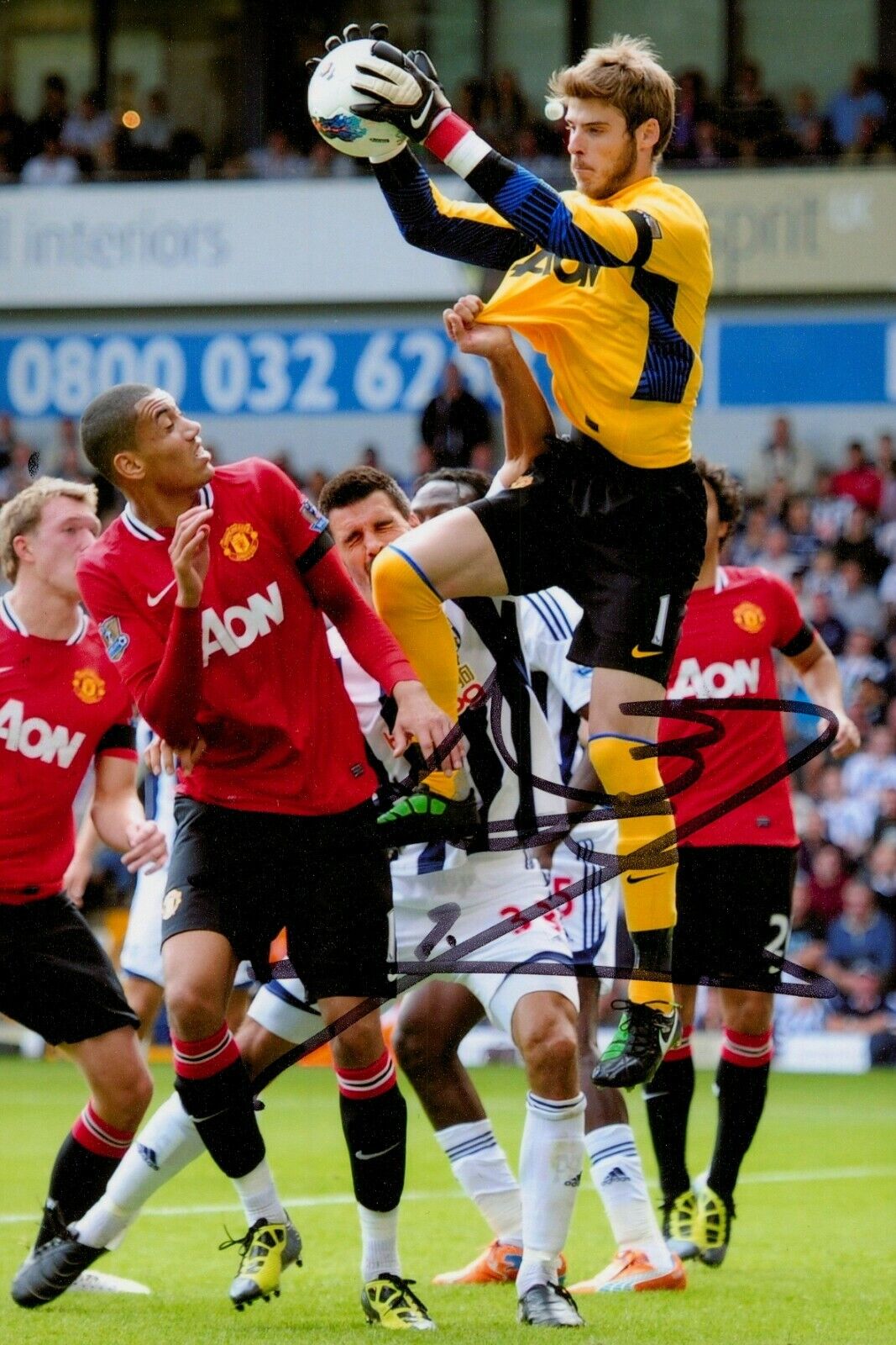 David de Gea Signed 6x4 Photo Poster painting Manchester United Spain Goalkeeper Autograph + COA