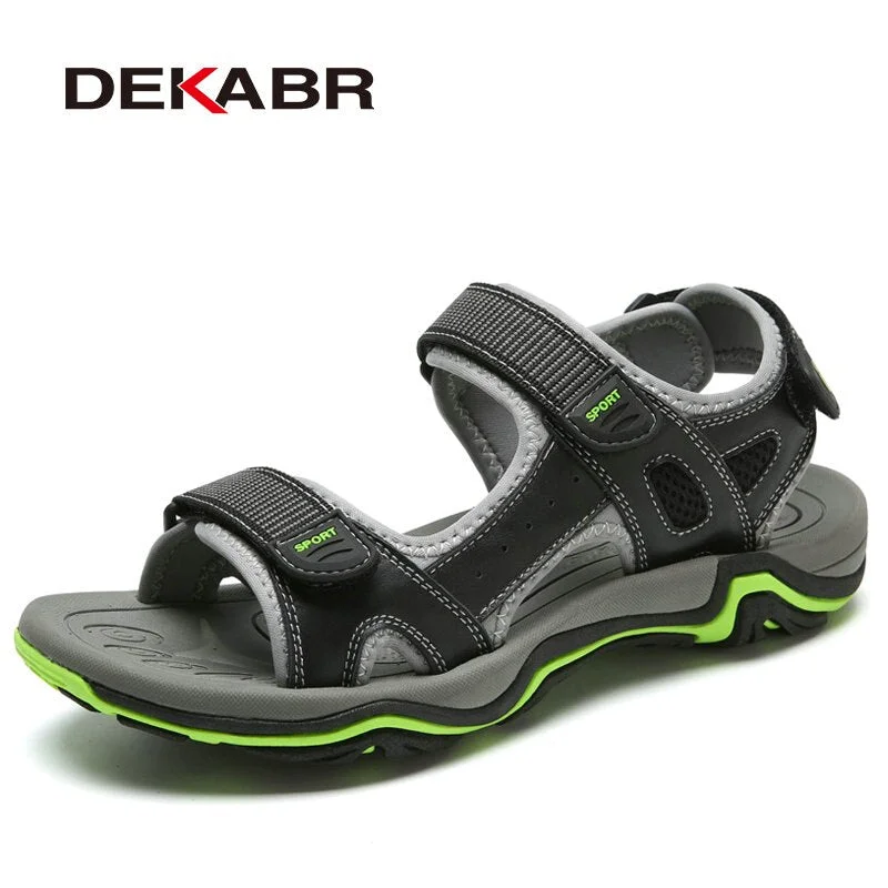 DEKABR High Quality Summer Men Sandals Real Leather NonSplit Soft Comfortable Men Shoes New Fashion Men Casual Shoes Size 39~45