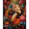 >SALE<Full Embroidery Eco-cotton Thread 11CT Print Flower Dragon Cross Stitch 50x60cm