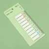 6 PACKS Morandi Colors Tearable 10in1 PET Index Post-it Note Sticky Student Ruler Office Reading Note Paper