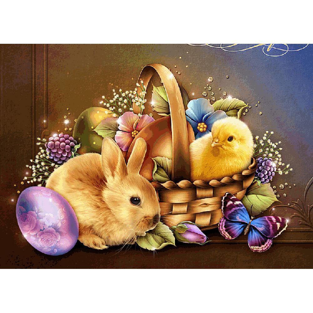 Kayannuo Christmas Clearance Easter DIY 5D Diamond Art Painting Kits,  Easter Rabbit Eggs Tabletop Decoration With LED String Light, Cute Diamond  Paintings Ornament For Easter Day Christmas Decorations 