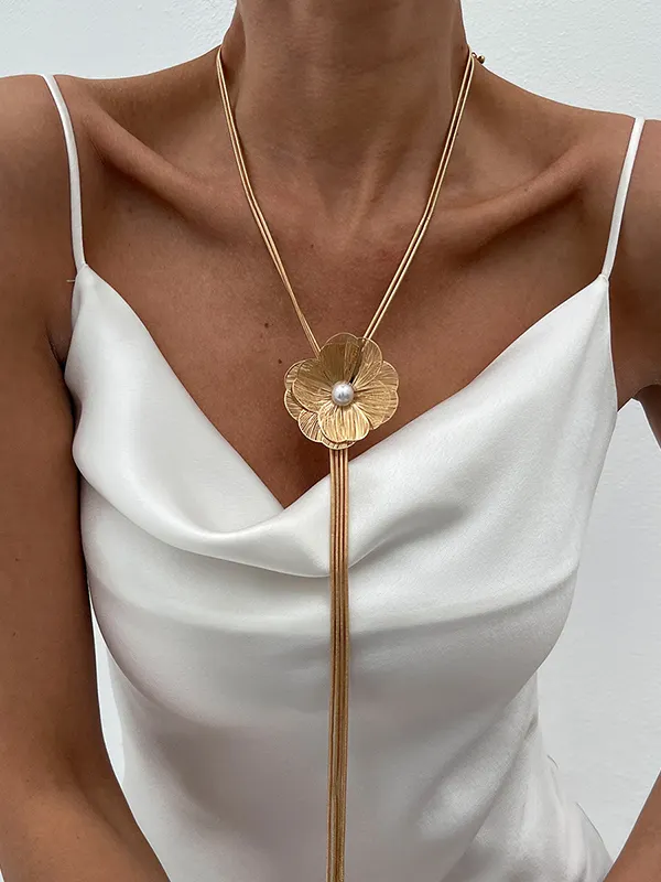 Tasseled Flower Shape Necklaces Accessories