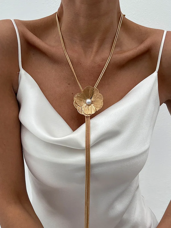 Tasseled Flower Shape Necklaces Accessories