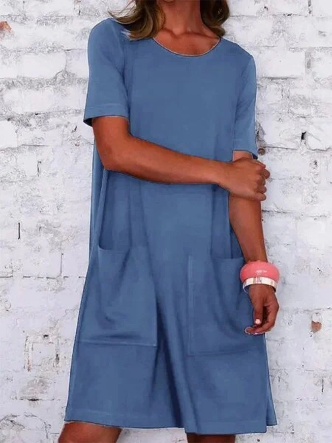 Women's Casual Elegant Pocket Dress