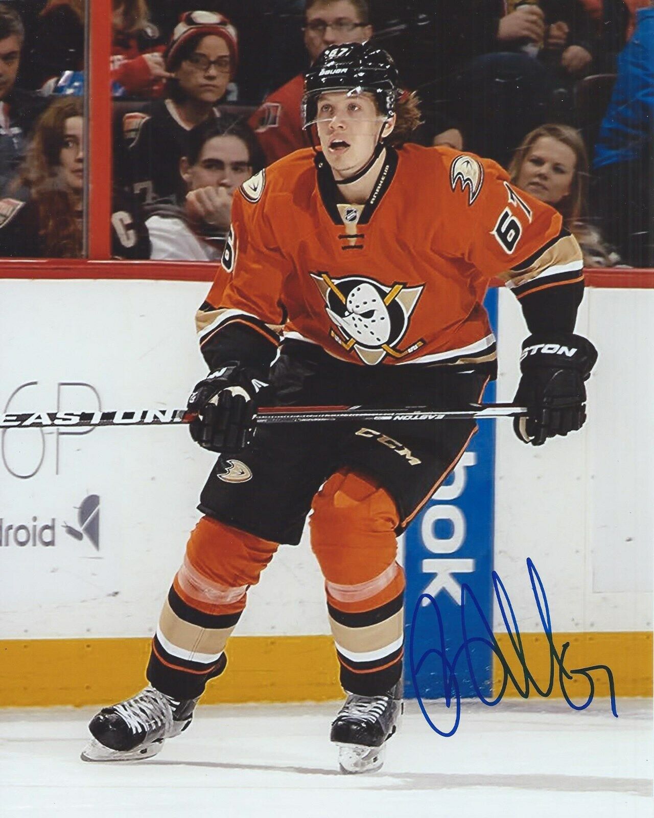 Rickard Rakell Signed 8x10 Photo Poster painting Anaheim Ducks Autographed COA