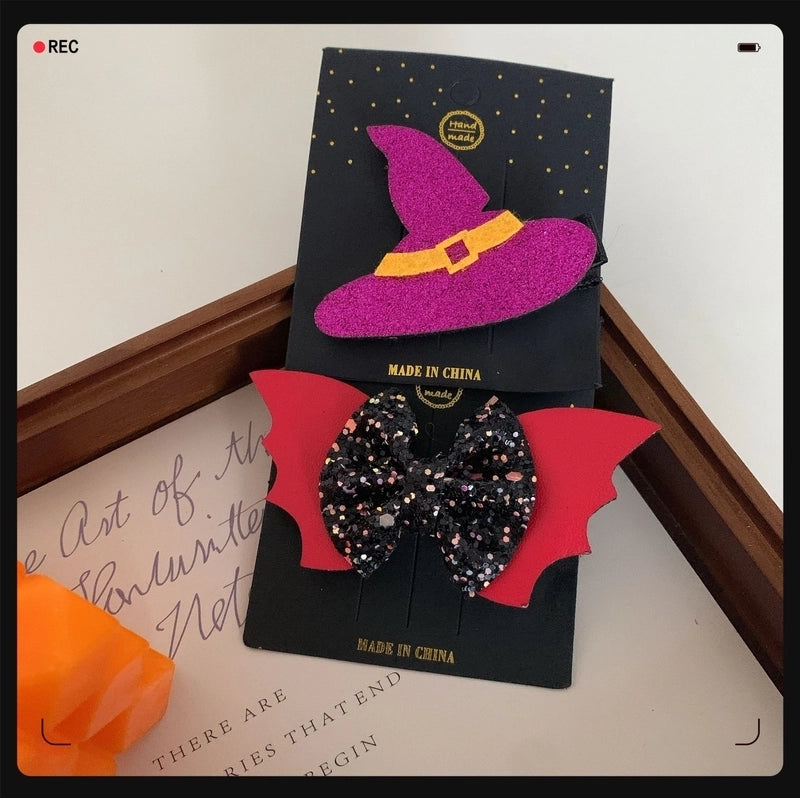 Women’s Funny Classic Style Halloween Pattern Felt Fabric Hair Clip