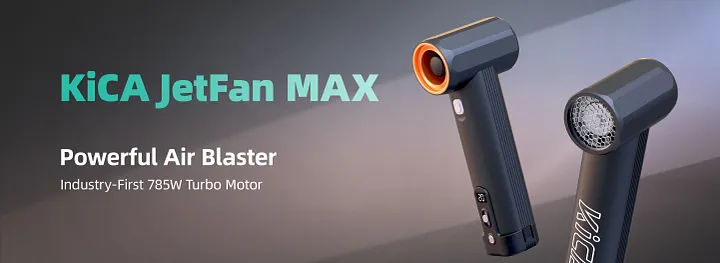 KiCA Jet Fan Max | 785W Air Blower, Car Dryer & Vacuum Kit