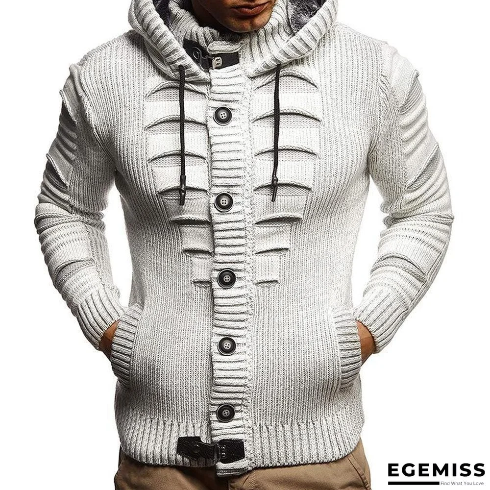 Men's Sweater Hooded Knit Cardigan Jacket | EGEMISS