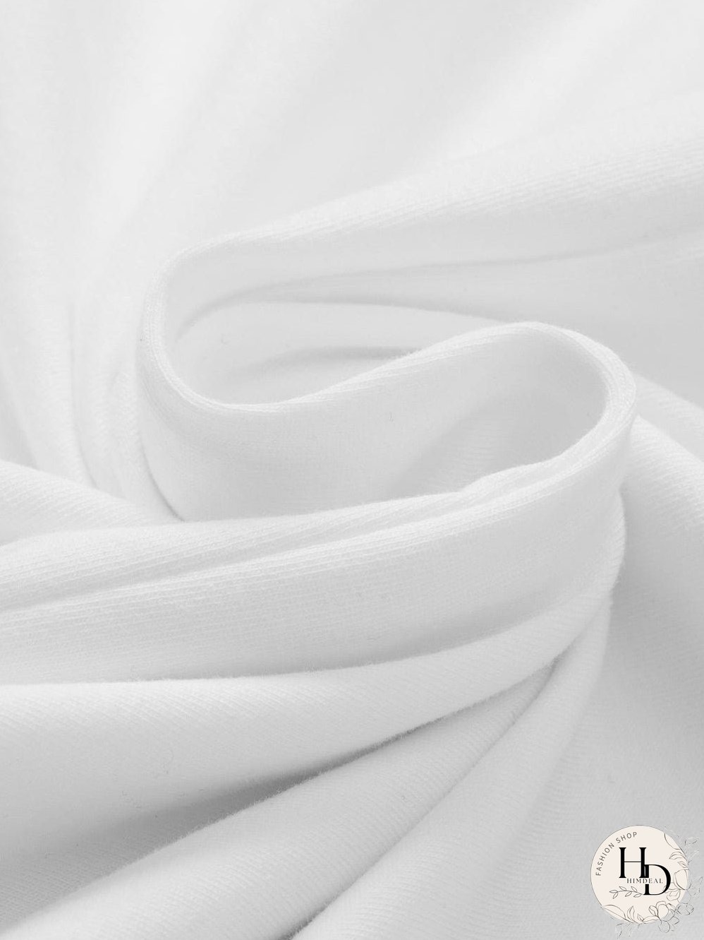 White Drawstring Side Short Sleeve Crew Neck Tee