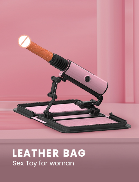 Leather Bag Female Sex Machine Masturbation Pumping Gun With Dildos