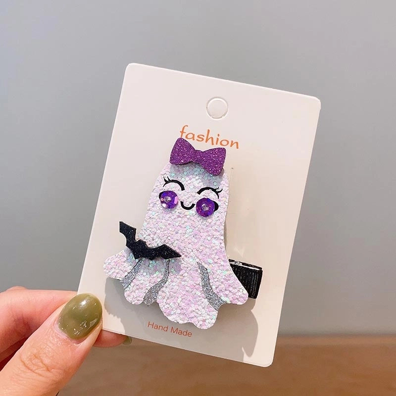 Halloween Cool Style Girl’S Pumpkin Cat Ghost Felt Hair Clip