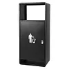 [US Local Warehouse] Commercial Outdoor Trash Can Decorative Trash Container with Lid for Park Garden