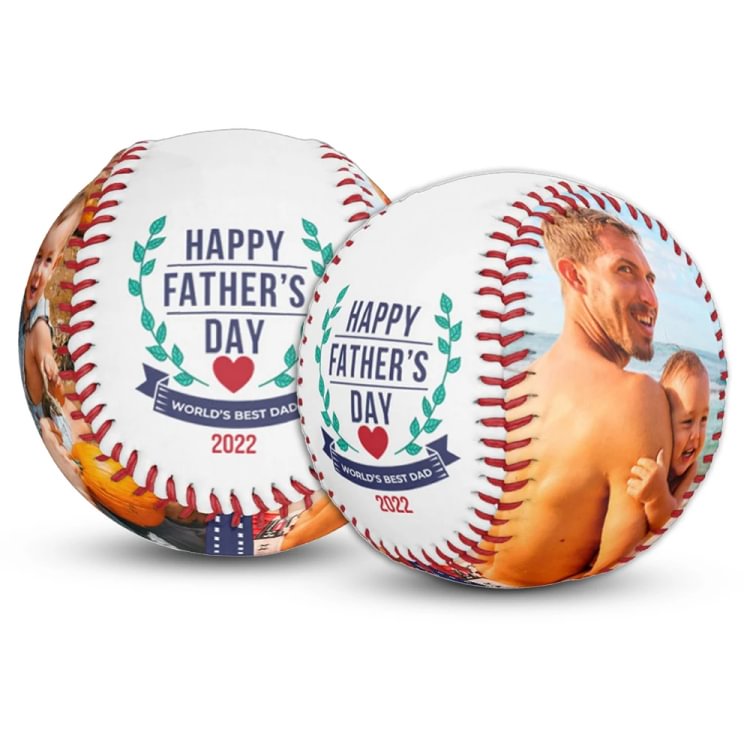 Father's Day Design Custom Photo Baseball 