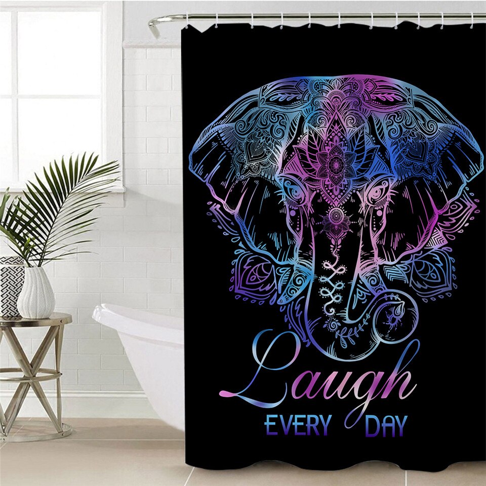 

Rainbow Elephant - Print Shower Curtain, 180*180cm, 501 Original