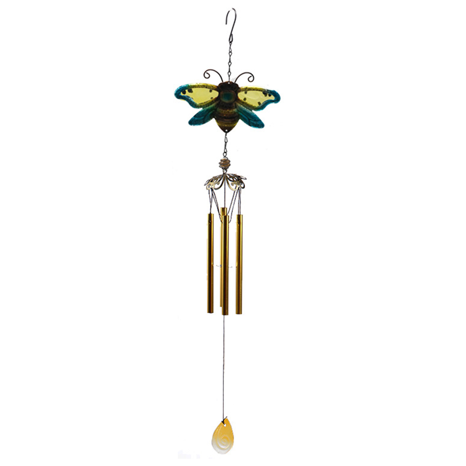 

Butterfly Wind Chime Outdoor, Wind Bell Tube, Iron Art Hanging Ornament, 9008 bee bell (white box), 501 Original