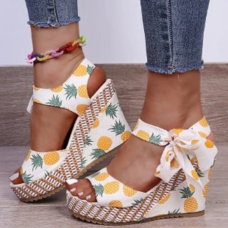 Sandals Women Summer New Fashion Women's Sandals 2021 Comfy Wedges High Heel Flower Sweet Elegant Woman Shoes Sandals