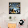 Halloween Haunted House-11CT Stamped Cross Stitch 50*50cm/19.69*19.69in