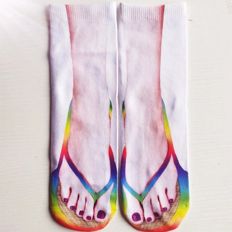 Funny Unisex Foot Polyester Ankle Socks
