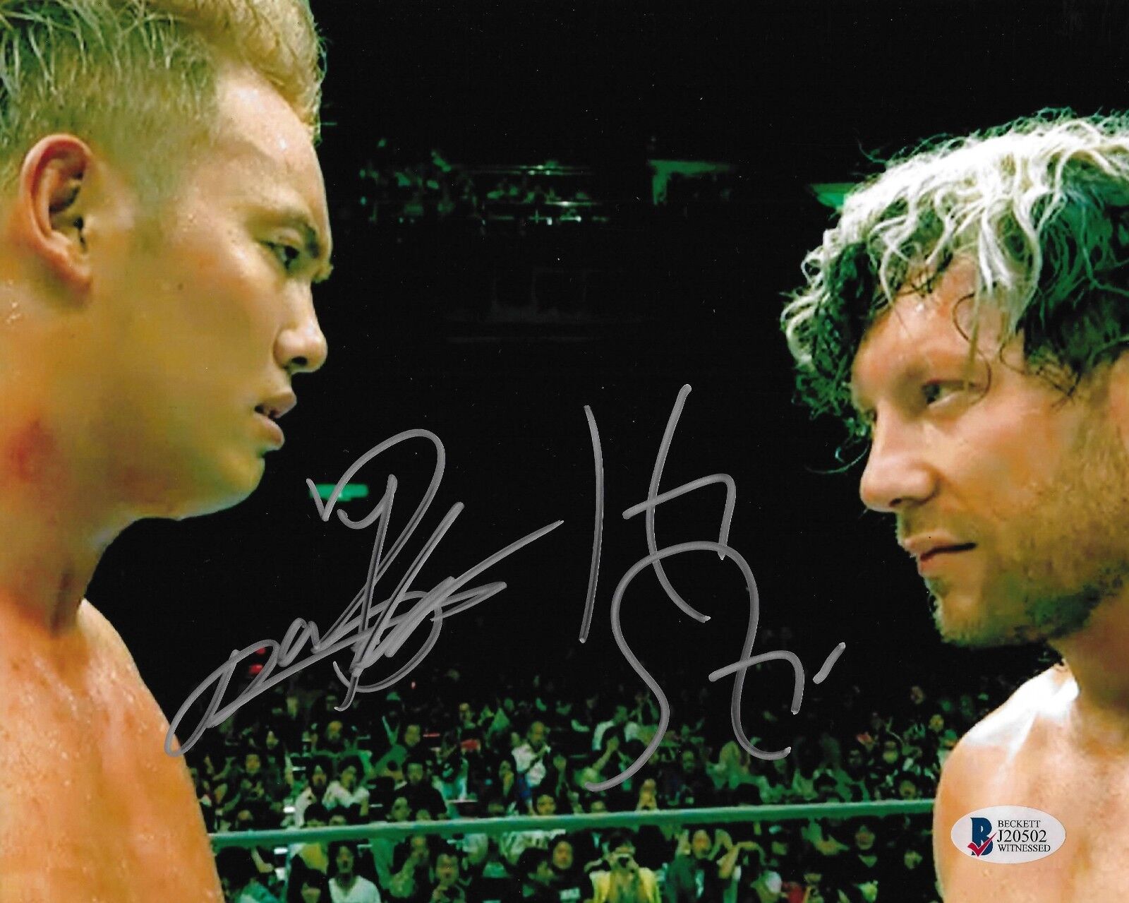 Kazuchika Okada Kenny Omega Signed 8x10 Photo Poster painting BAS COA New Japan Pro Wrestling C