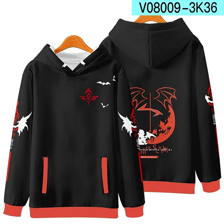 Mingyejia Anime TouHou Project Flandre Scarlet Cosplay Costumes Unisex 3D Hoodie Sweatshirt Y2K Streetwear Hip Hop Zipper Hooded Jacket