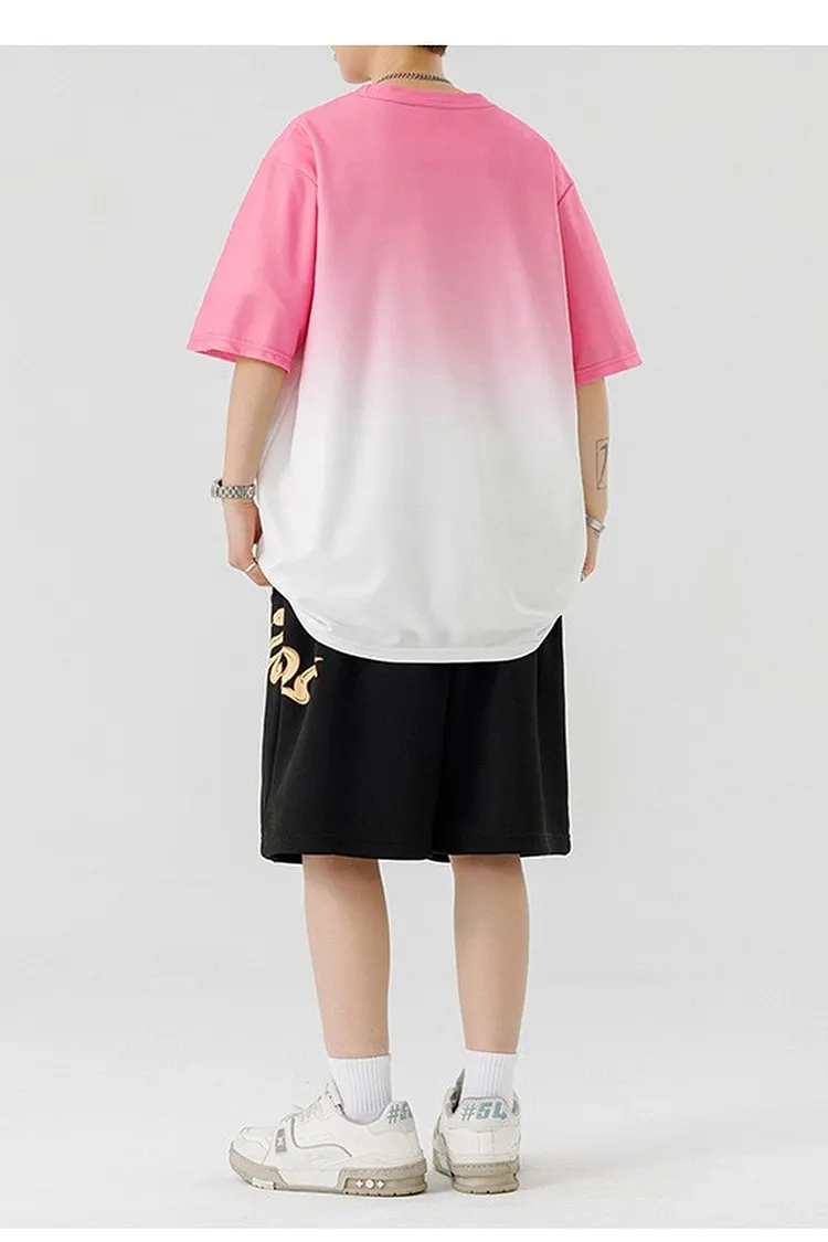 Oversized Cotton Graphic T - Shirt for Men Two Pack
