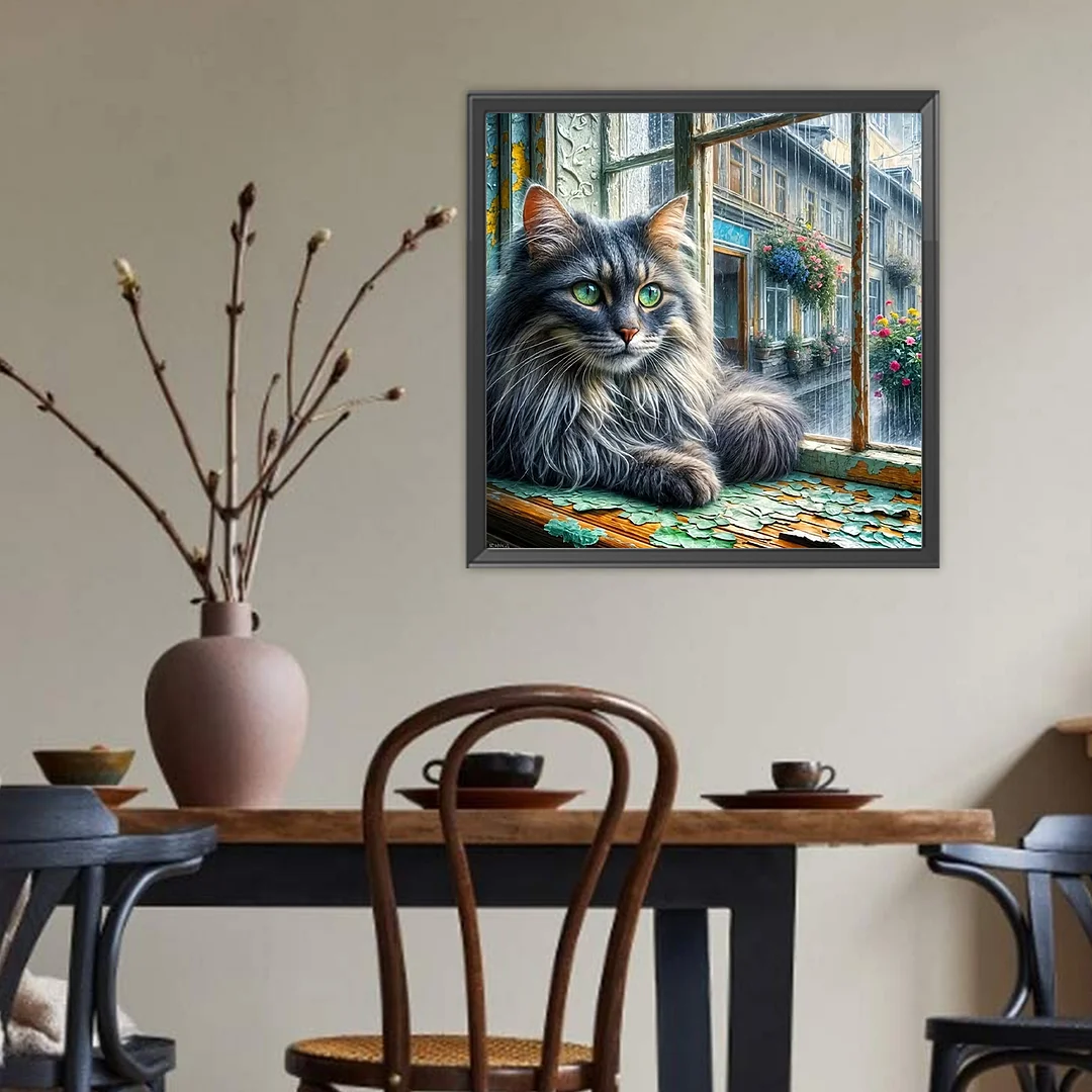 Diamond Painting - Full Round Drill - Cat(Canvas|Canvas|40*40cm)