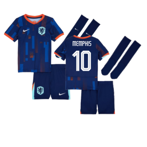 Maillot Pays-Bas Memphis Depay 10 Extérieur Euro 2024 Junior Enfant