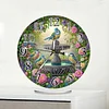 Garden Bird Acrylic DIY Diamond Painting Clock Kit 5D Diamond Art Clock