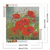 Coquelicot-Ronde Drill Diamant Peinture -40*40CM 
