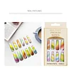 Flahing Rainbow Long Ballet Wearing Nails 12pcs