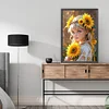(40*60cm)Sunflower Girl - Full Round Drill Diamond Painting