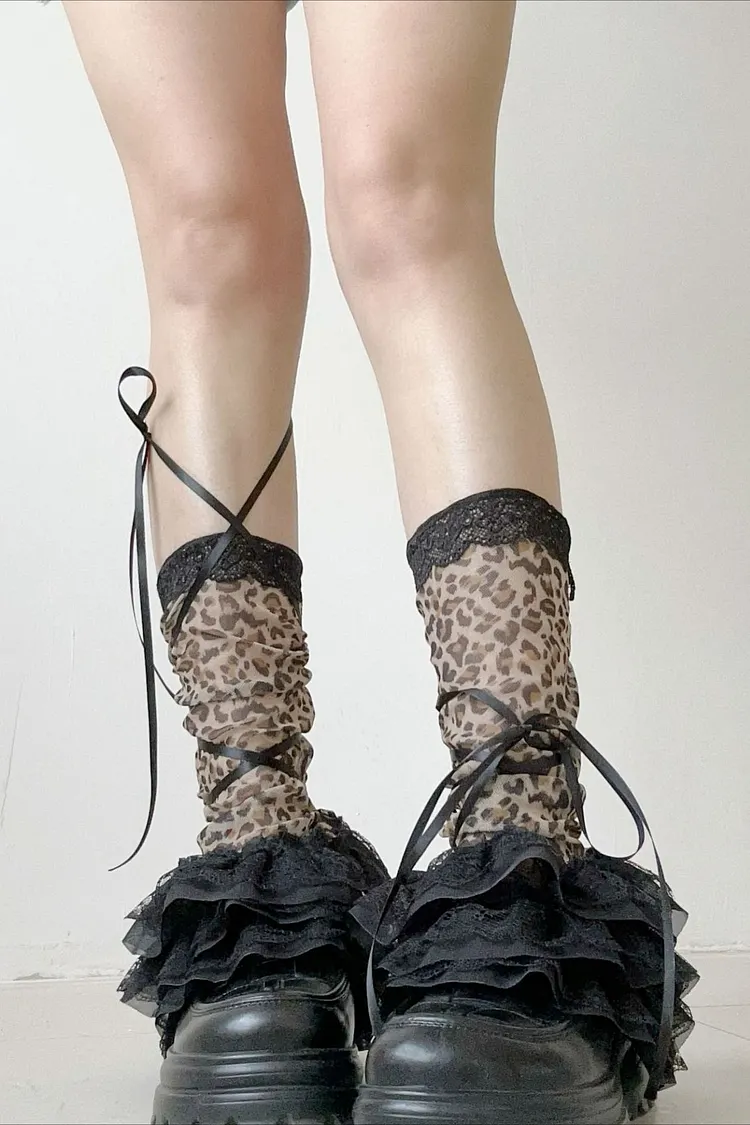 Personality Y2K Leopard Print Socks