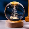 3D Galaxy Crystal Ball Children Night Light with Color LED Light Base Decoration Creative Gift Christmas Birthday Classmate Luminous Crystal Ball