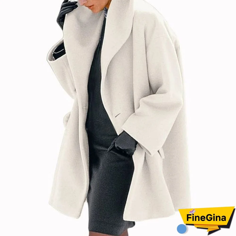 New Warm Women Fashion Multi-Color Shawl Collar Coat Jacket Casual Fleece Coat Down Jacket