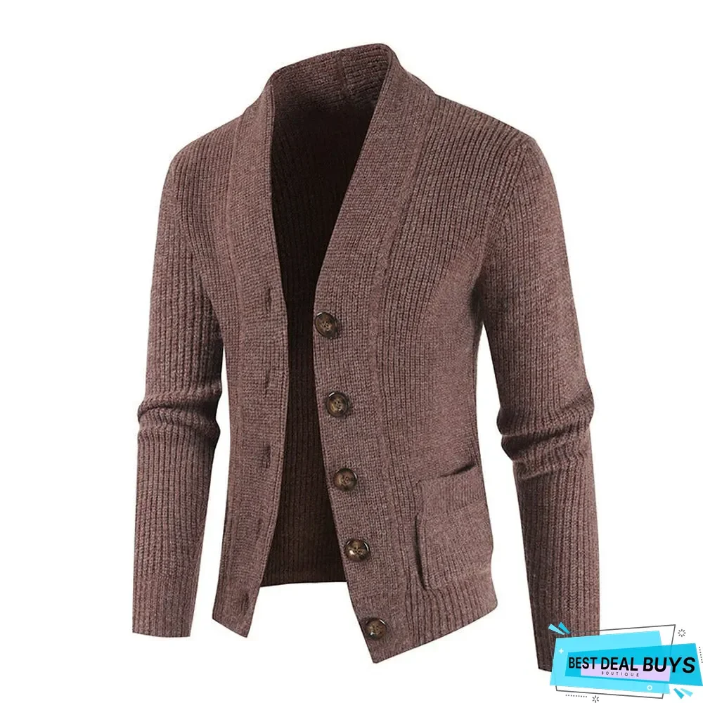 Casual Long Sleeve Slim Fit Men's Sweater