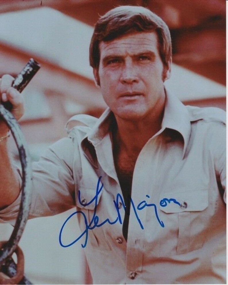 Lee majors signed autographed the six million dollar man steve austin Photo Poster painting