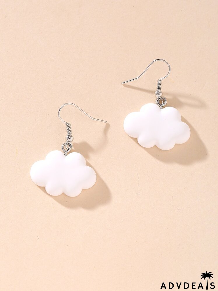 Cloud Charm Drop Earrings