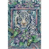 >SALE<Full Embroidery Cotton Thread14CT Print Tiger Mother and Son Cross Stitch36x50cm