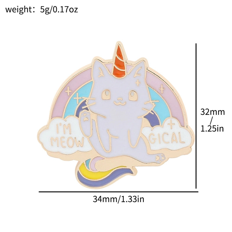 Cute Pin Cat Alloy Enamel Unisex Brooches