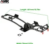 AMK Axial SCX10 313mm Wheelbase DIY Upgrades Metal Frame with Carbon Fiber Chassis Rail Builders Kit Adapt to 1/10 RC Crawler Body for Expert Players
