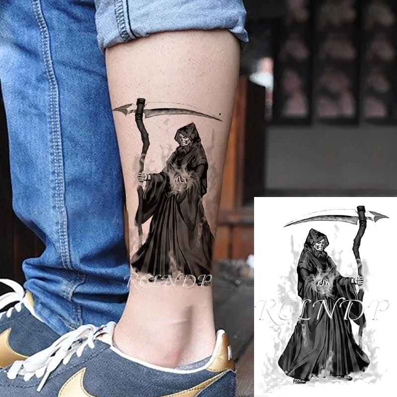 Waterproof Temporary Tattoo Sticker Broken Roman Clock Gear Big Size Body Art Flash Tatoo Fake Tatto Stickers for Girl Men Women