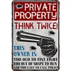 (Multi Style)Warning Sign - Metal Tin Signs(8*12Inch)