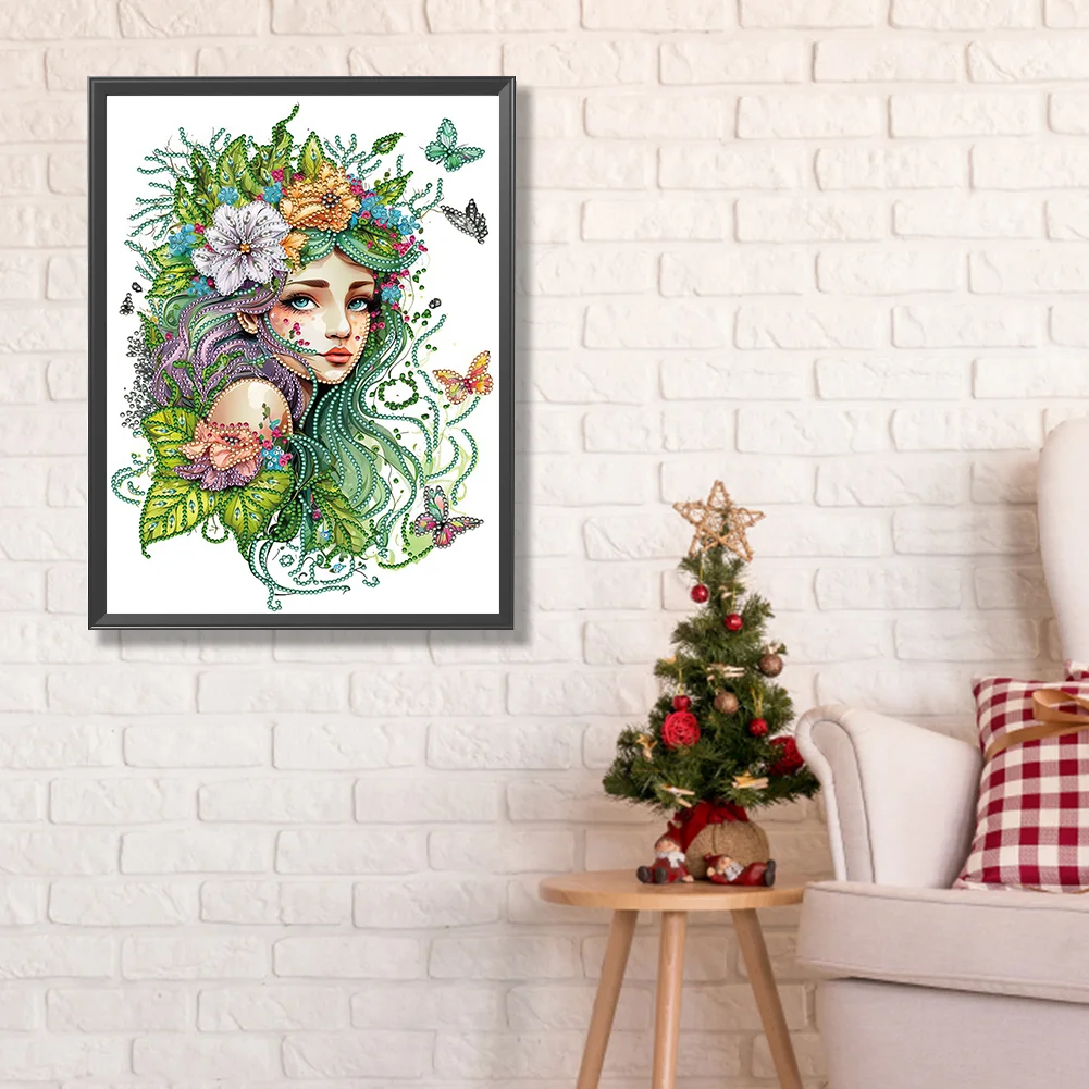 Diamond Painting - Partial Special Shaped Drill - Elf Girl(Canvas|30*40cm)