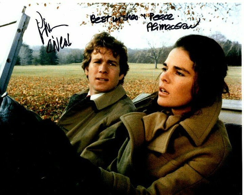 Ali macgraw and ryan oneal signed autographed love story 8x10 Photo Poster painting