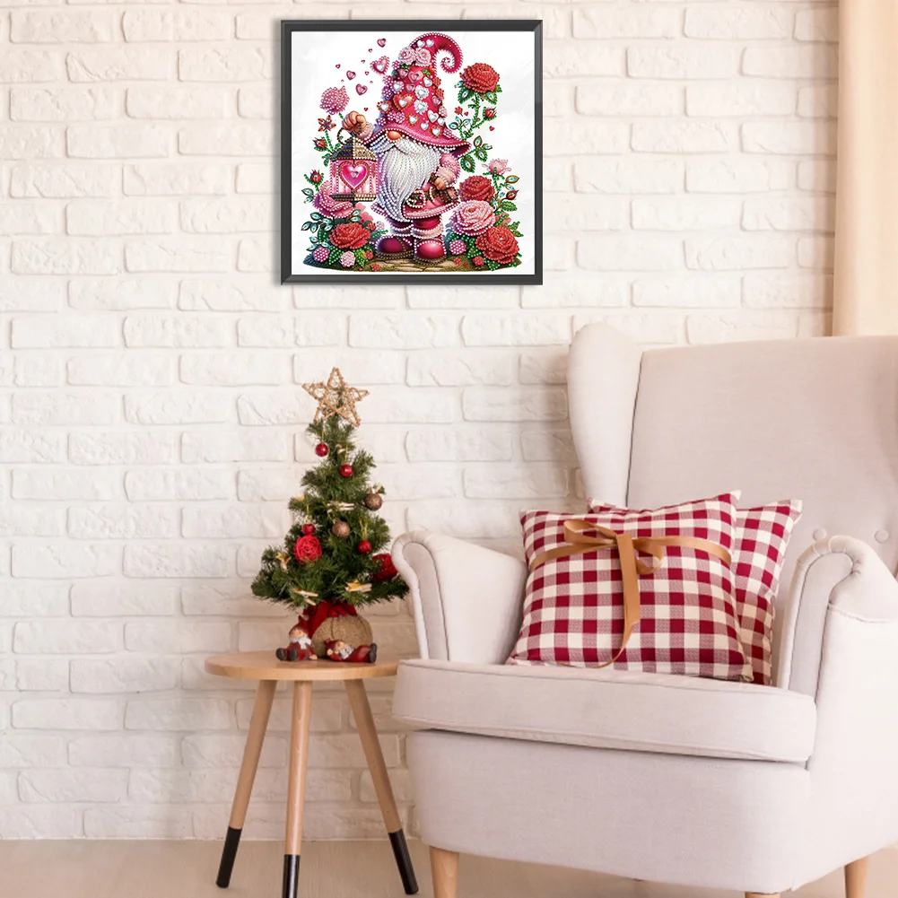 Diamond Painting - Partial Special Shaped Drill - Love Gnome(Canvas|30*30cm)