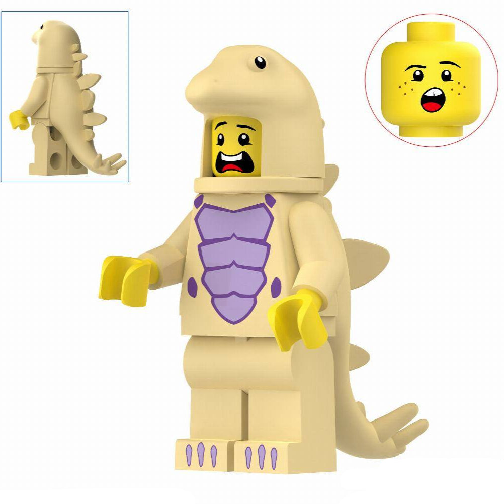 Stegosaurus Costumed Fan Custom Minifigure Minifigure Bricks monstertoys